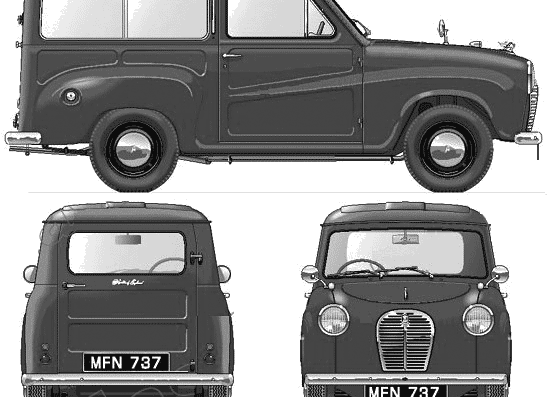 Austin A30 Countryman (1954) - Austin - drawings, dimensions, pictures of the car
