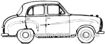 Austin A35 2-Door (1957) - Остин - чертежи, габариты, рисунки автомобиля