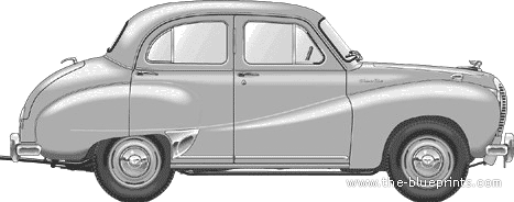 Austin A40 Somerset - Остин - чертежи, габариты, рисунки автомобиля