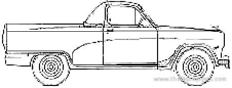 Austin A50 Coupe Utility (1957) - Остин - чертежи, габариты, рисунки автомобиля