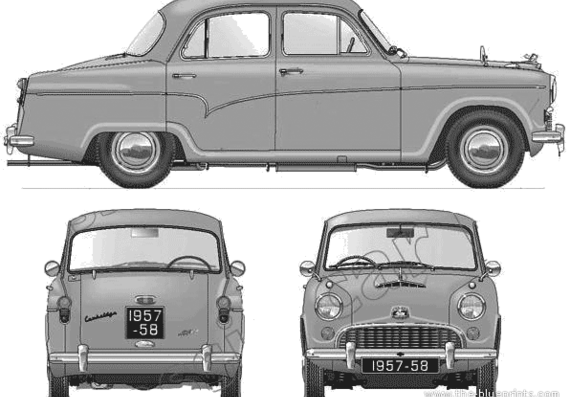 Austin A55 Cambridge (1958) - Остин - чертежи, габариты, рисунки автомобиля