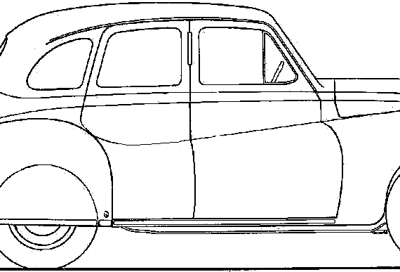 Austin A70 Hampshire (1949) - Остин - чертежи, габариты, рисунки автомобиля