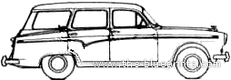 Austin A95 Countryman (1957) - Остин - чертежи, габариты, рисунки автомобиля