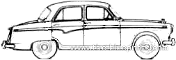 Austin A95 Westminster (1957) - Остин - чертежи, габариты, рисунки автомобиля