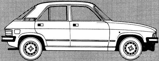 Austin Allegro II 1.1 4-Door (1980) - Остин - чертежи, габариты, рисунки автомобиля