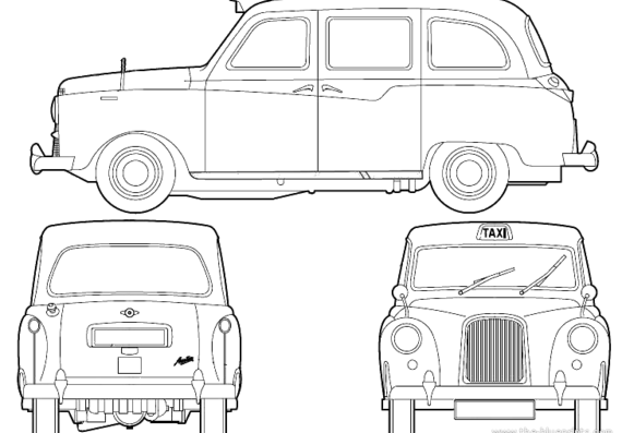 Austin FX4 London Taxi (1962) - Остин - чертежи, габариты, рисунки автомобиля