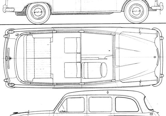 Austin FX4 Taxi 190 - Остин - чертежи, габариты, рисунки автомобиля