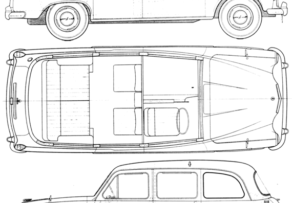 Austin FX4 Taxi (1960) - Остин - чертежи, габариты, рисунки автомобиля