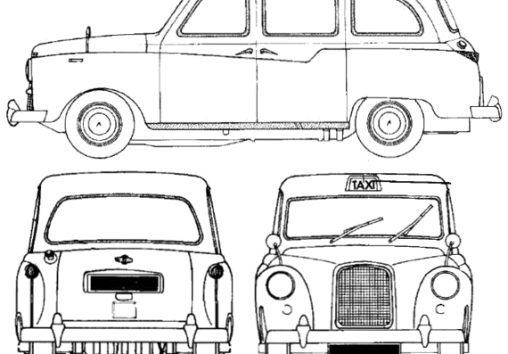 Austin Fx4 London Taxi - Остин - чертежи, габариты, рисунки автомобиля