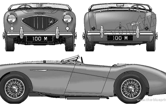 Austin Healey 100-4 Le Man (1954) - Austin - drawings, dimensions, pictures of the car