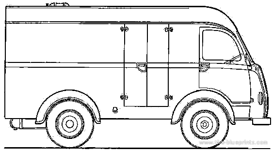 Austin K8 3-way Van - Остин - чертежи, габариты, рисунки автомобиля