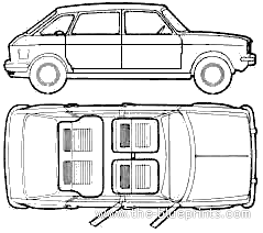 Austin Maxi 1500 (1970) - Остин - чертежи, габариты, рисунки автомобиля