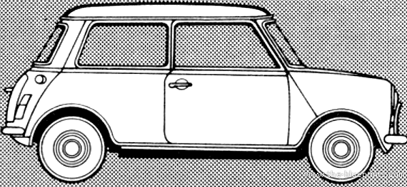 Austin Mini 1000 City 1981 - Остин - чертежи, габариты, рисунки автомобиля