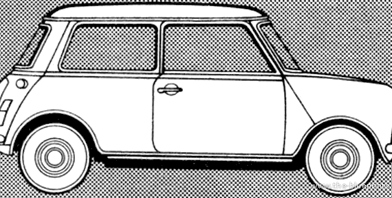 Austin Mini 1000 HL 1981 - Остин - чертежи, габариты, рисунки автомобиля