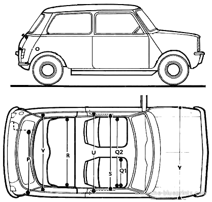 Austin Mini 1275 GT (1979) - Остин - чертежи, габариты, рисунки автомобиля