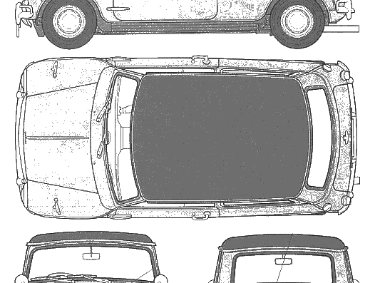Austin Mini Cooper (1275) - Austin - drawings, dimensions, pictures of the car