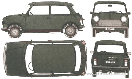 Austin Mini Mayfair (1989) - Остин - чертежи, габариты, рисунки автомобиля