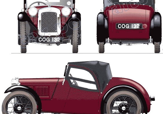 Austin Seven Nippy (1936) - Austin - drawings, dimensions, pictures of the car