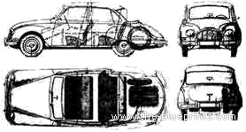 Auto Union 1000S Argentina (DKW) (1960) - Авто Юнион - чертежи, габариты, рисунки автомобиля