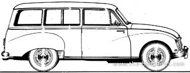 Auto Union 1000S Universal Kombi - Auto Union - drawings, dimensions, pictures of the car