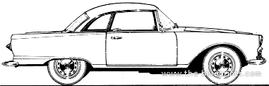 Auto Union 1000 Sp Coupe - Авто Юнион - чертежи, габариты, рисунки автомобиля