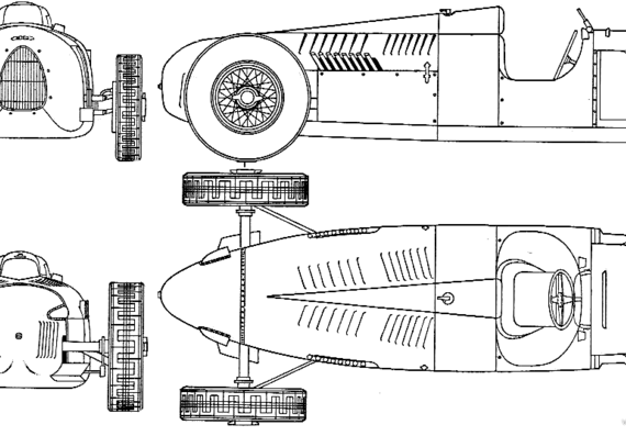 Auto Union Type C 6L. V16 GP (1936) - Auto Union - drawings, dimensions, pictures of the car
