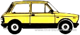 Autobianchi A112 Junior (1982) - Автобиначи - чертежи, габариты, рисунки автомобиля