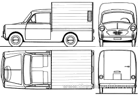 Autobianchi Bianchina Furgoncina 320 - Autobianchi - drawings, dimensions, pictures of the car