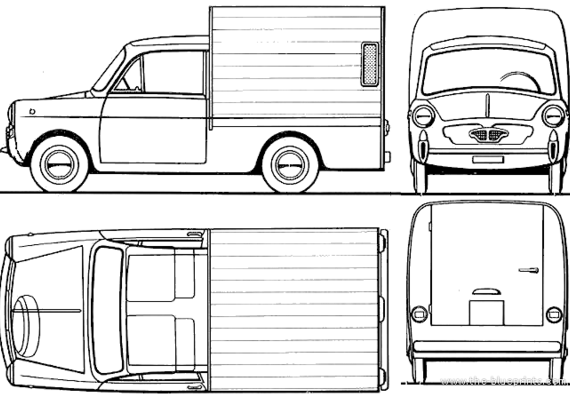 Autobianchi Bianchina Furgoncino 320 - Autobianchi - drawings, dimensions, pictures of the car