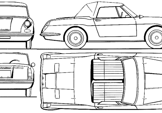 Autobianchi Stellina (1963) - Автобиначи - чертежи, габариты, рисунки автомобиля