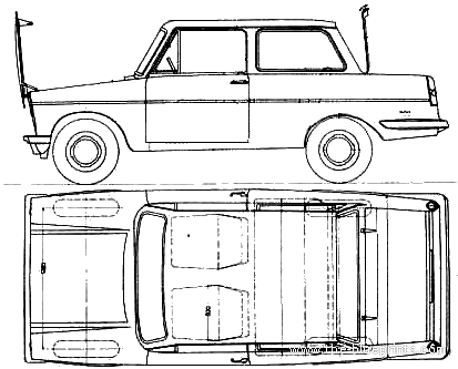 Autocars Carmel 12 (1967) - Разные автомобили - чертежи, габариты, рисунки автомобиля