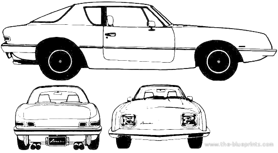 Avanti (1986) - Разные автомобили - чертежи, габариты, рисунки автомобиля