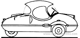 Avolette Rekord De Luxe (1956) - Разные автомобили - чертежи, габариты, рисунки автомобиля