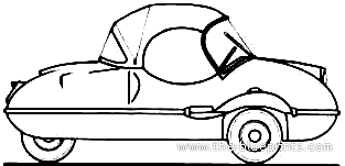 Avolette Tourism (1956) - Разные автомобили - чертежи, габариты, рисунки автомобиля