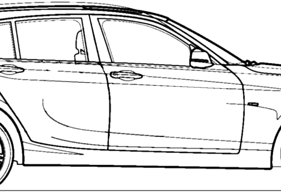 BMW 118d (2013) - БМВ - чертежи, габариты, рисунки автомобиля