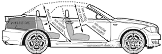 BMW 120i Convertible (E88) (2008) - BMW - drawings, dimensions, pictures of the car