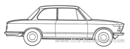 BMW 1602 E10 - БМВ - чертежи, габариты, рисунки автомобиля