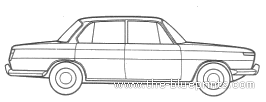 BMW 1800 E115 - БМВ - чертежи, габариты, рисунки автомобиля