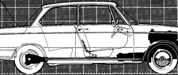 BMW 2002 (1968) - БМВ - чертежи, габариты, рисунки автомобиля