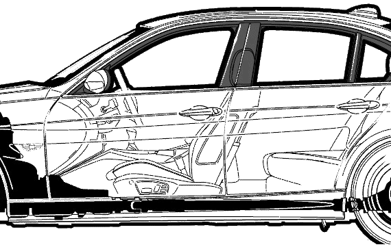 BMW 3-Series 330i (E90) (2006) - БМВ - чертежи, габариты, рисунки автомобиля