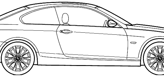 BMW 3-Series Coupe (E92) - БМВ - чертежи, габариты, рисунки автомобиля
