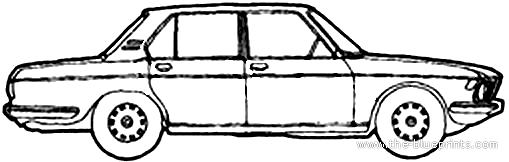 BMW 3.0S E3 (1973) - БМВ - чертежи, габариты, рисунки автомобиля