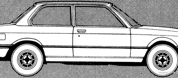 BMW 320 (1981) - БМВ - чертежи, габариты, рисунки автомобиля