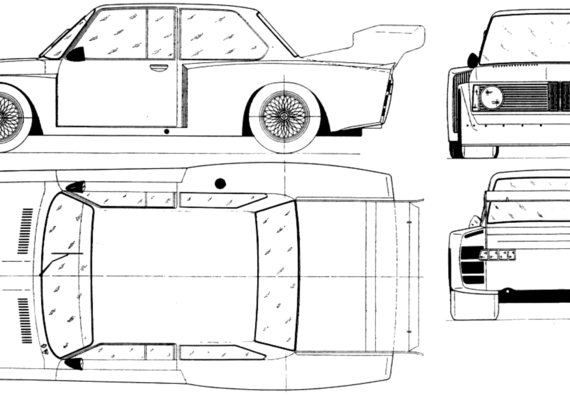 BMW 320 Group 5 (1972) - БМВ - чертежи, габариты, рисунки автомобиля