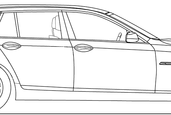 BMW 5-Series F17 Touring (2012) - БМВ - чертежи, габариты, рисунки автомобиля