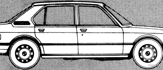BMW 528i (1980) - БМВ - чертежи, габариты, рисунки автомобиля