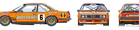 BMW 635CSi - БМВ - чертежи, габариты, рисунки автомобиля