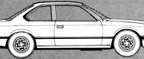 BMW 635 CS (1981) - БМВ - чертежи, габариты, рисунки автомобиля