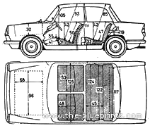 BMW 700 (1961) - БМВ - чертежи, габариты, рисунки автомобиля