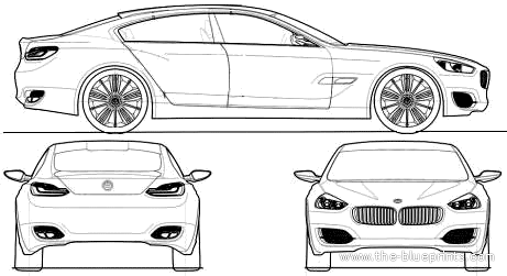 BMW CS Concept (2009) - БМВ - чертежи, габариты, рисунки автомобиля